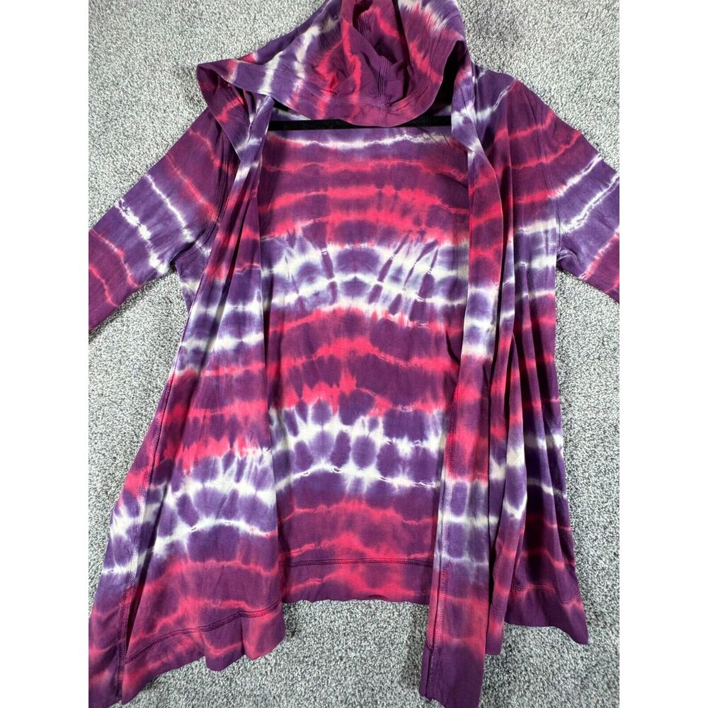 Fashion Bug Hoodie Medium Tie Dye Boho Hippie Open Front Retro Flowy Festival